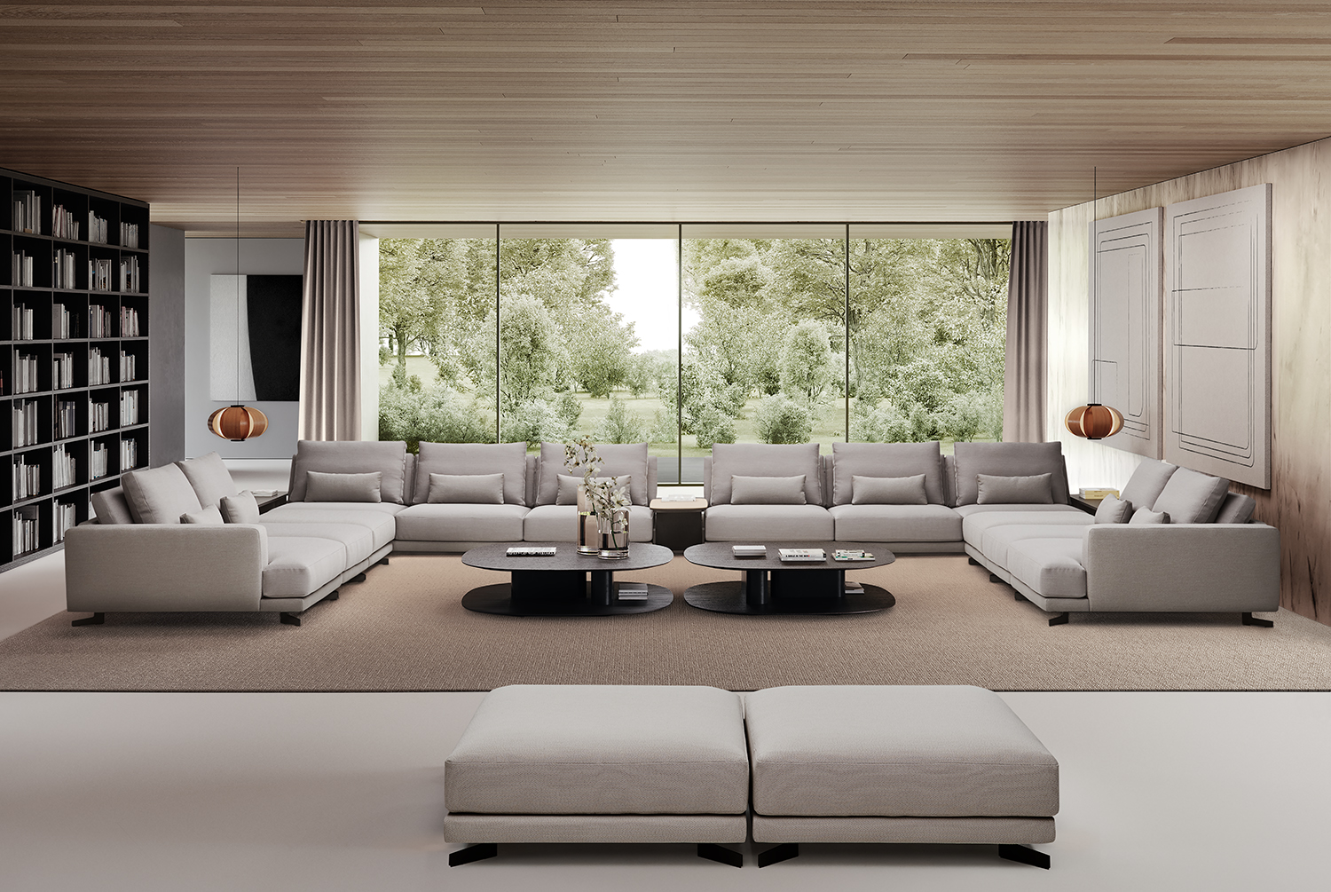 Pulse sofa collection and Sacha SE tables by Mario Ruiz for Joquer
