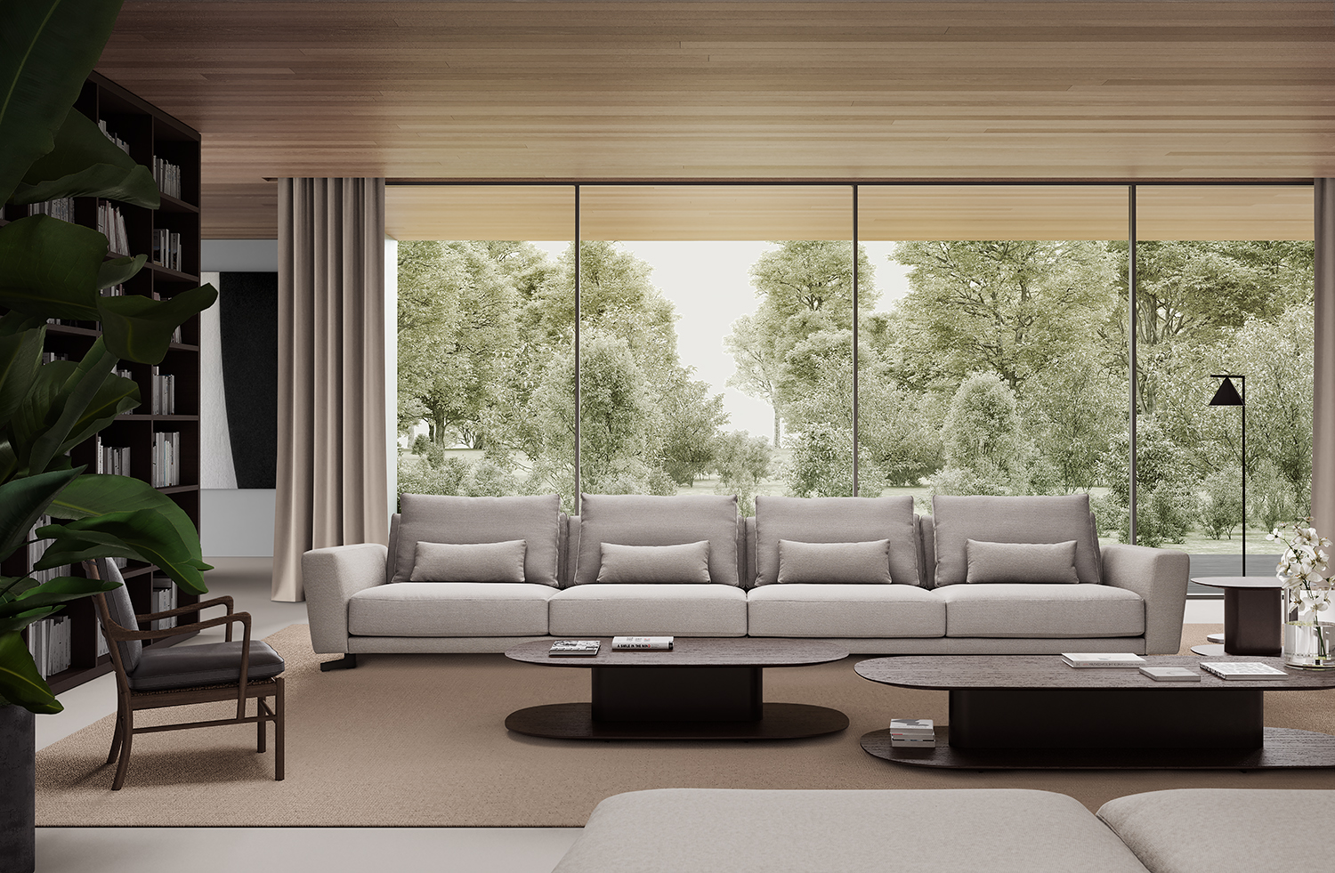 Pulse sofa collection and Sacha SE tables by Mario Ruiz for Joquer