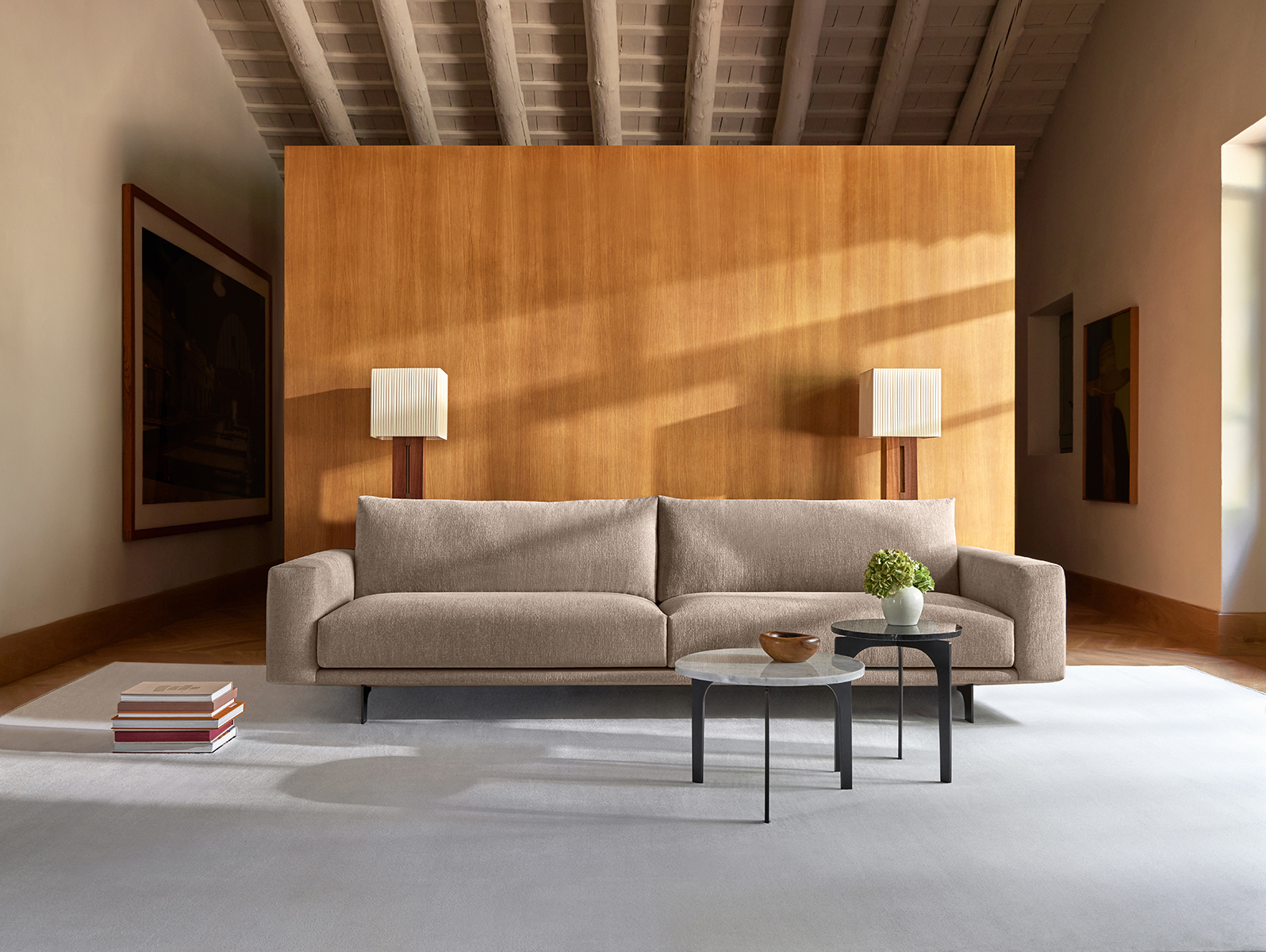 Front sofa with elevated base by Mario Ruiz for Joquer