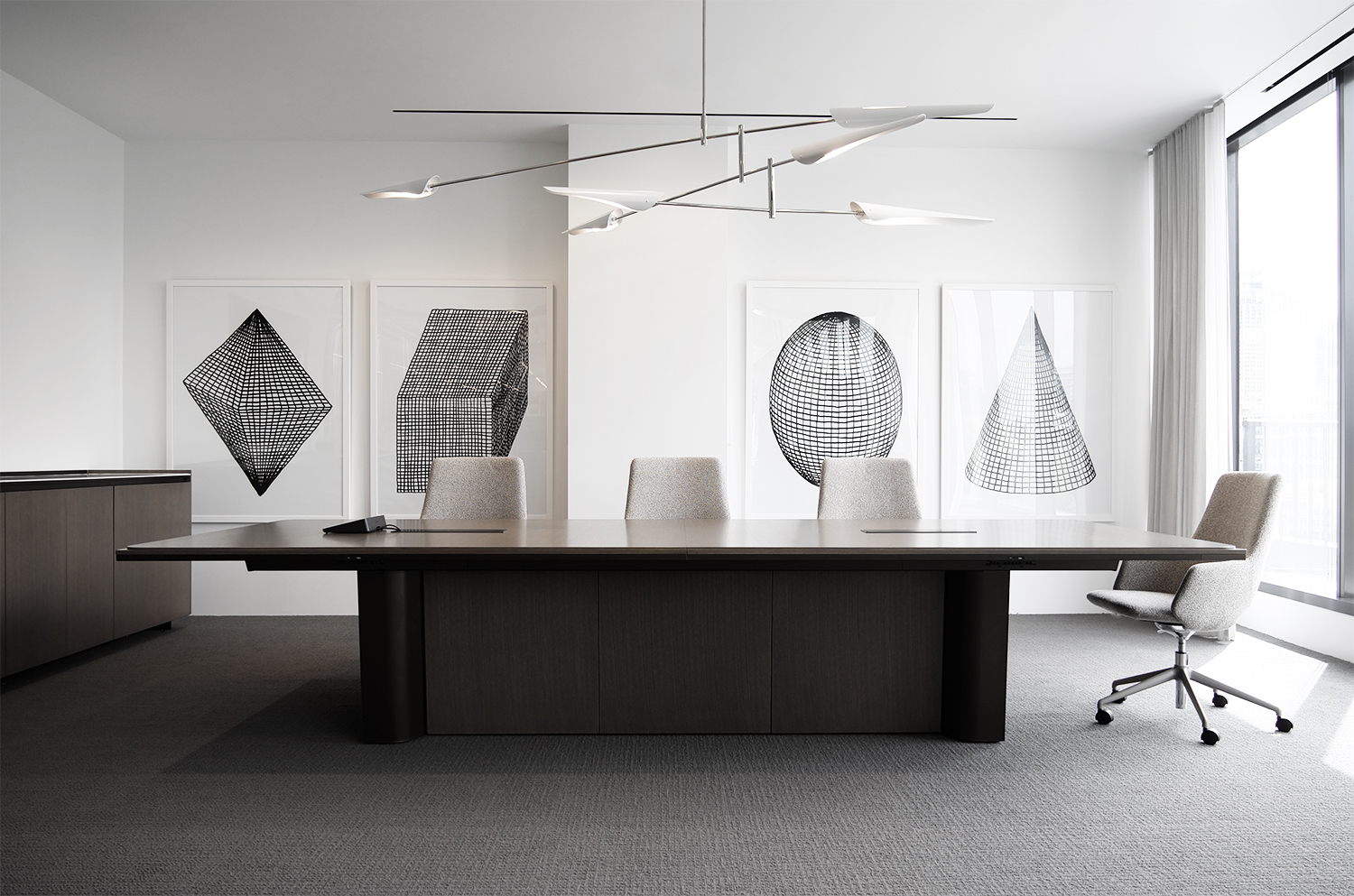 C+D Conference table and sideboard by Mario Ruiz for Teknion