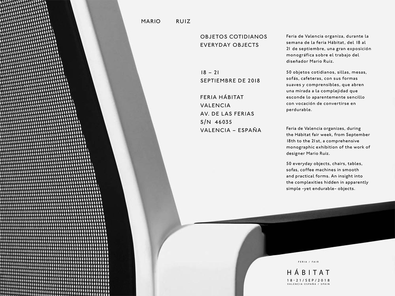 Mario Ruiz Guest Designer Exhibition at Habitat Valencia 2018