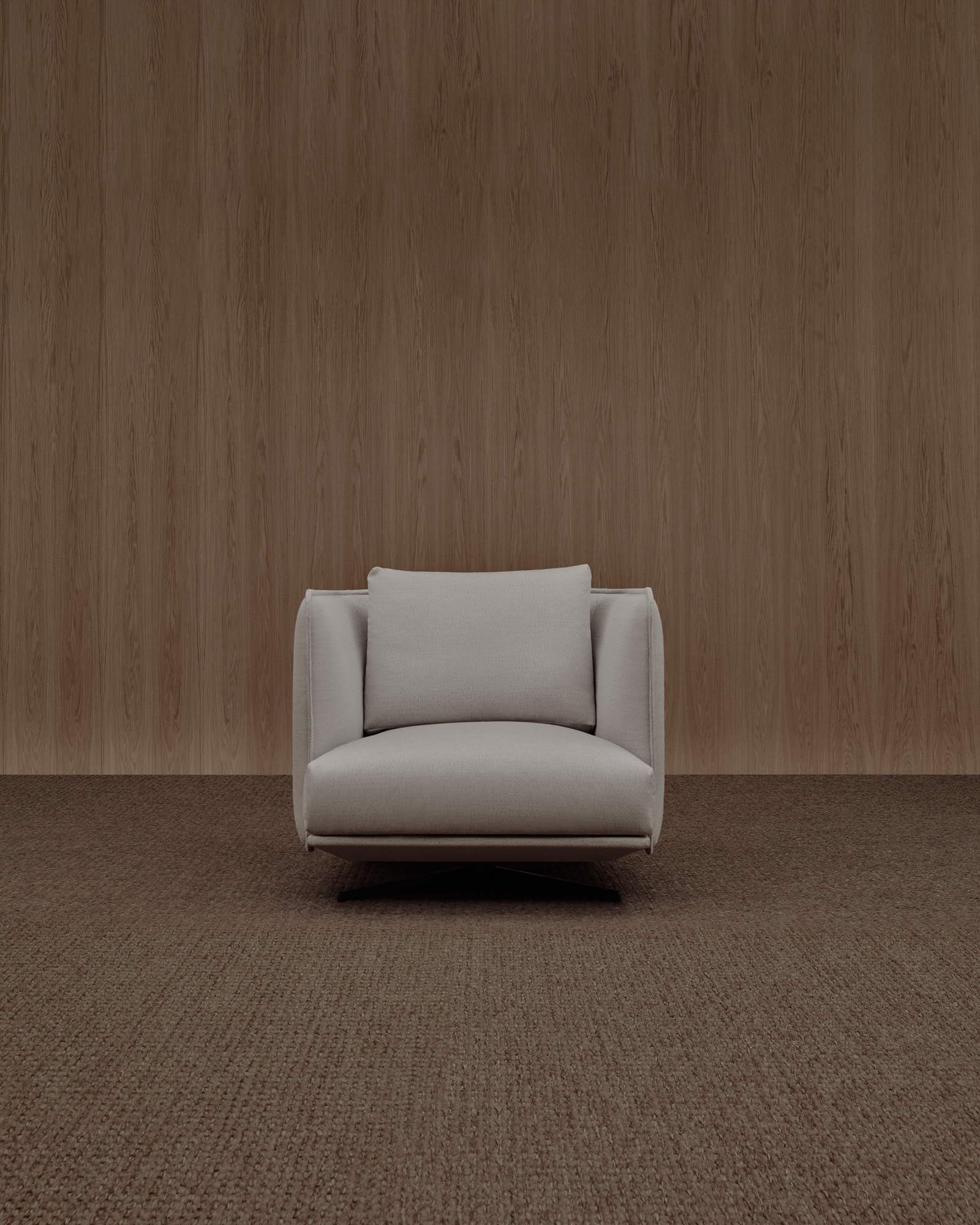 Serene lounge chair, elevated base, designed by Mario Ruiz for Joquer