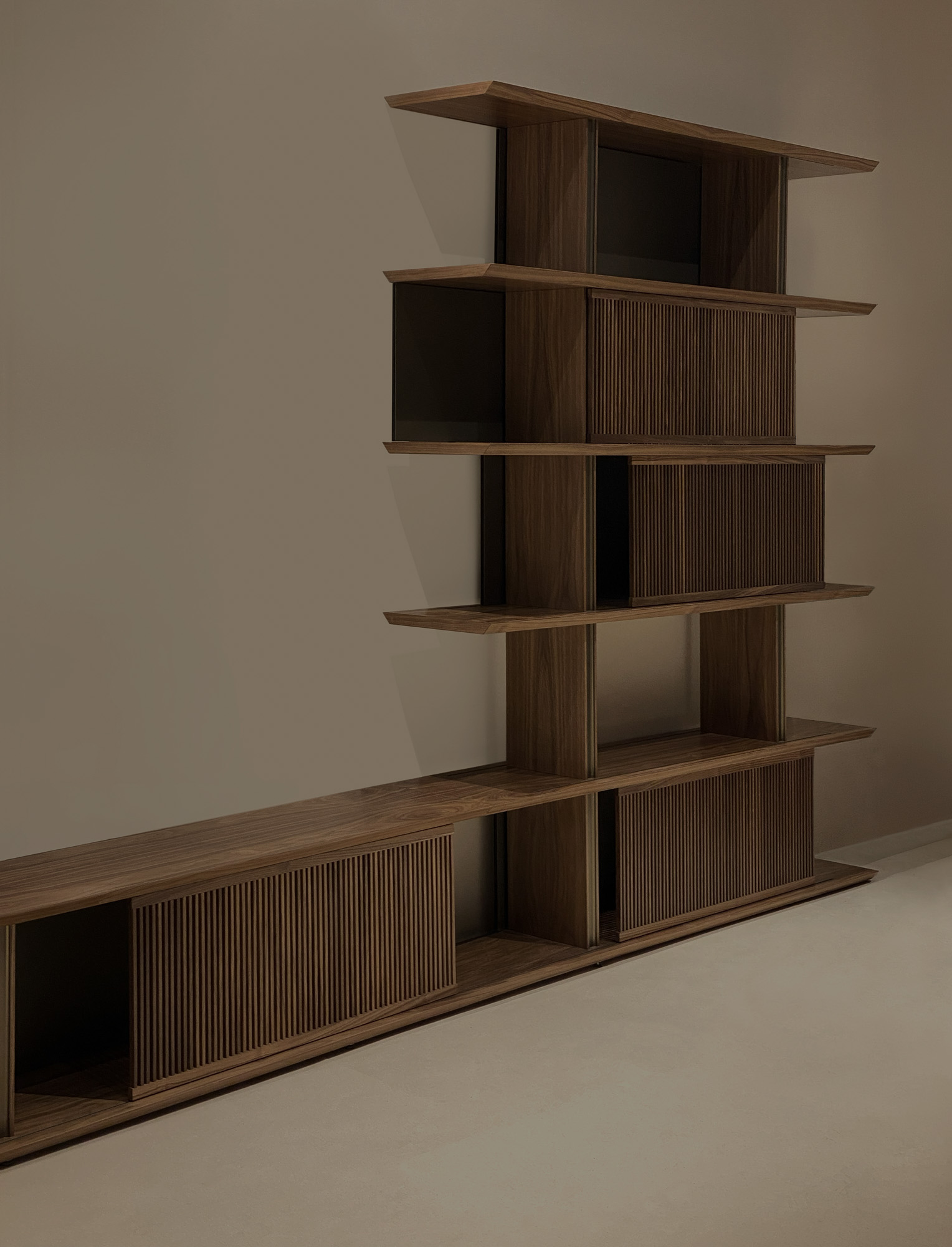 Stockholm bookcase and table lamp designed by Mario Ruiz for Punt