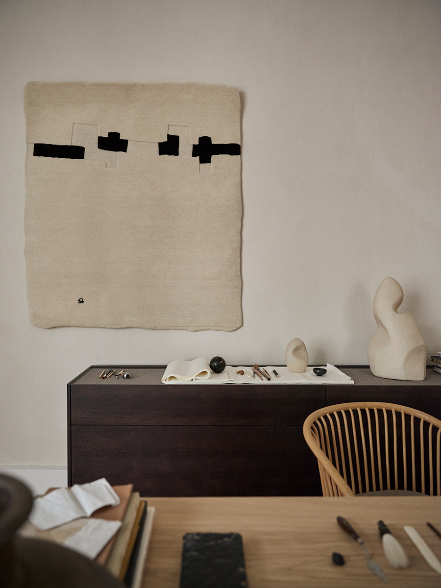 Team sideboard and Huma hair, designed by Mario Ruiz for Expormim