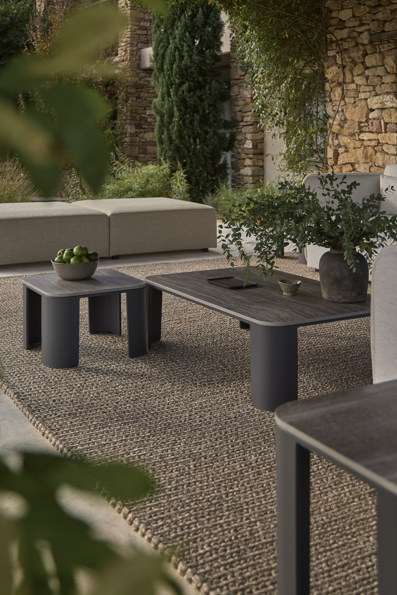 Bene coffee and side tables for outdoor designed by Mario Ruiz