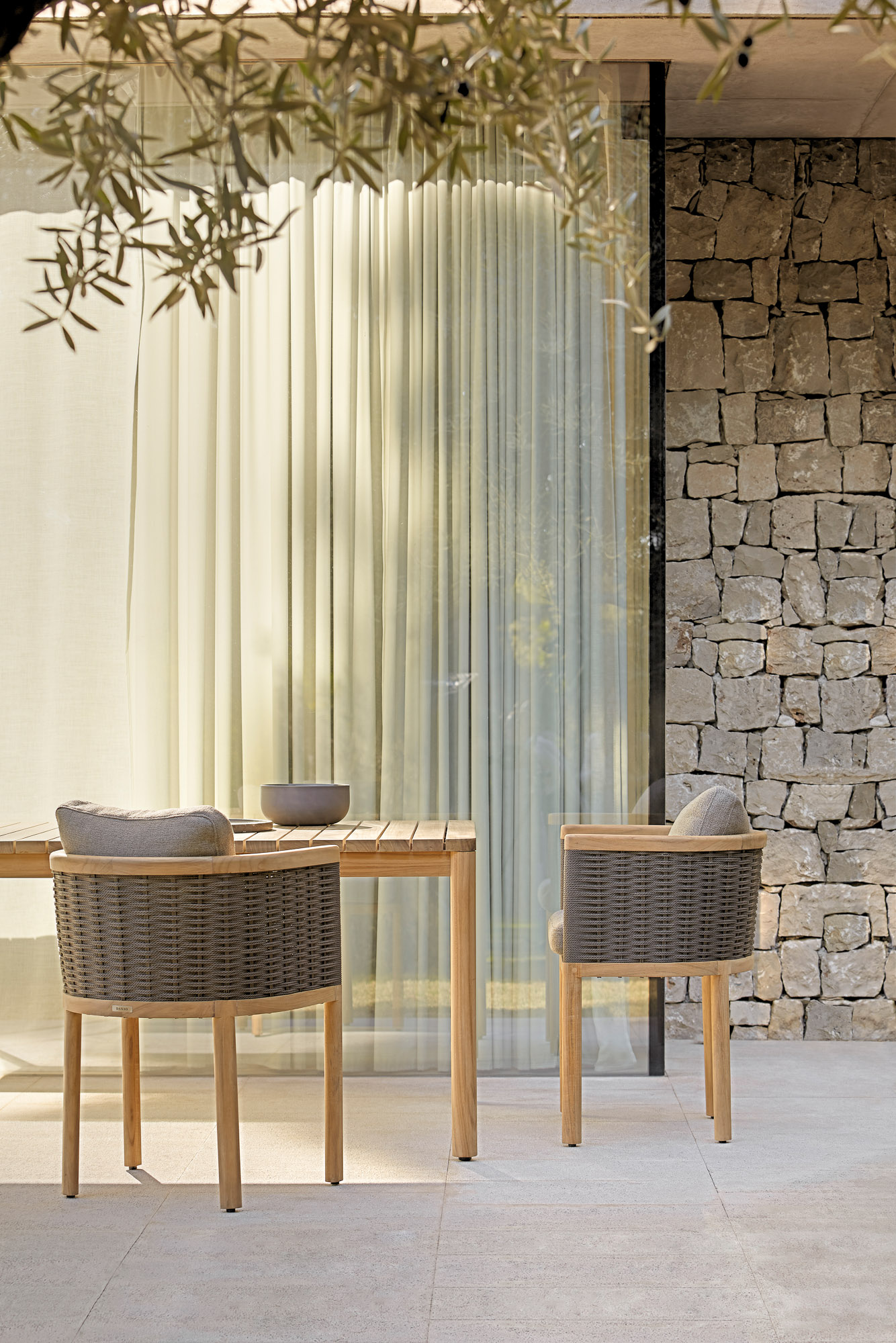 Boro dining chairs and Montauk dining table designed by Mario Ruiz for Danao